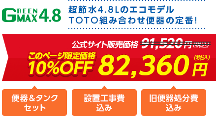 TOTO ピュアレストQR+TOTO 普通便座 お値段重視のセット！