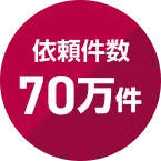 依頼件数70万件